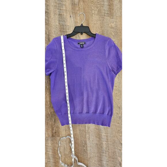 Lands' End Purple Women's Blouse, medium tall - Picture 3 of 4